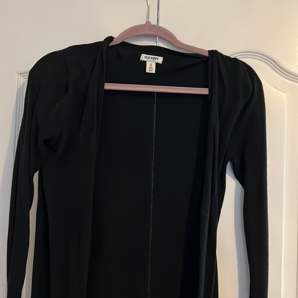 Plain black cardigan